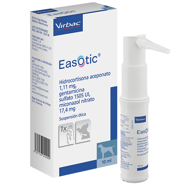 EASOTIC 10ML SUSPENSION OTICA (VENTA CON RECETA MEDICO VETERINARIA