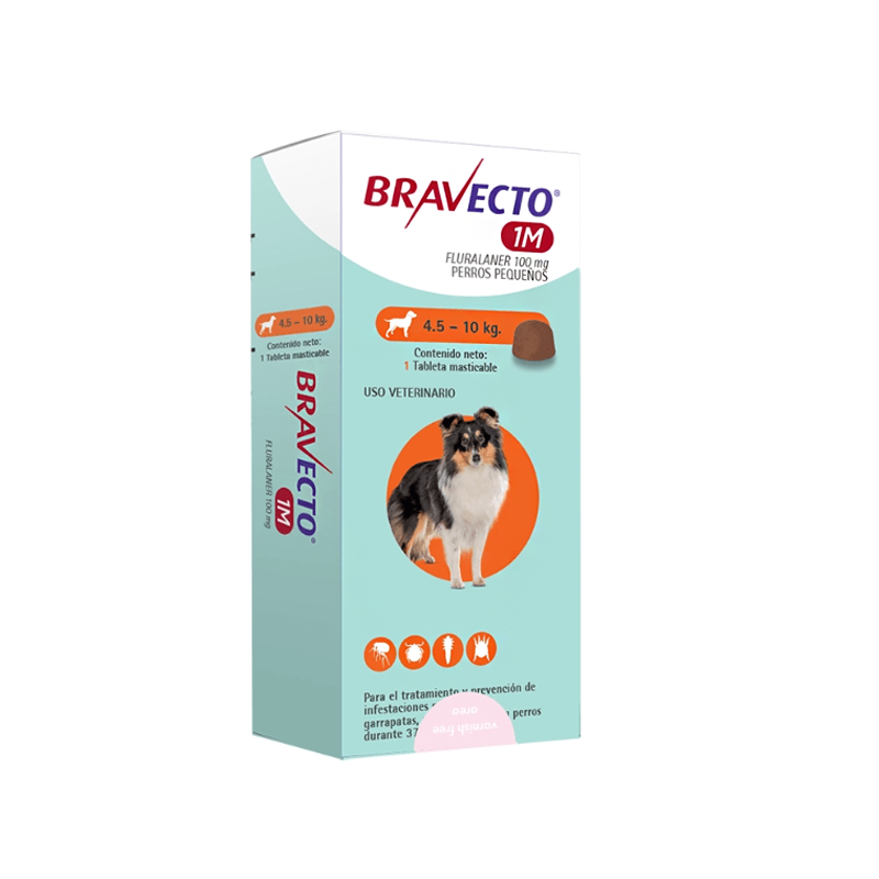 Bravecto 1M Comprimido Masticable para Perros  OFERTA 40% DE DESCUENTO!!! (DESCUENTO SE APLICA AL FINAL DE LA COMPRA)