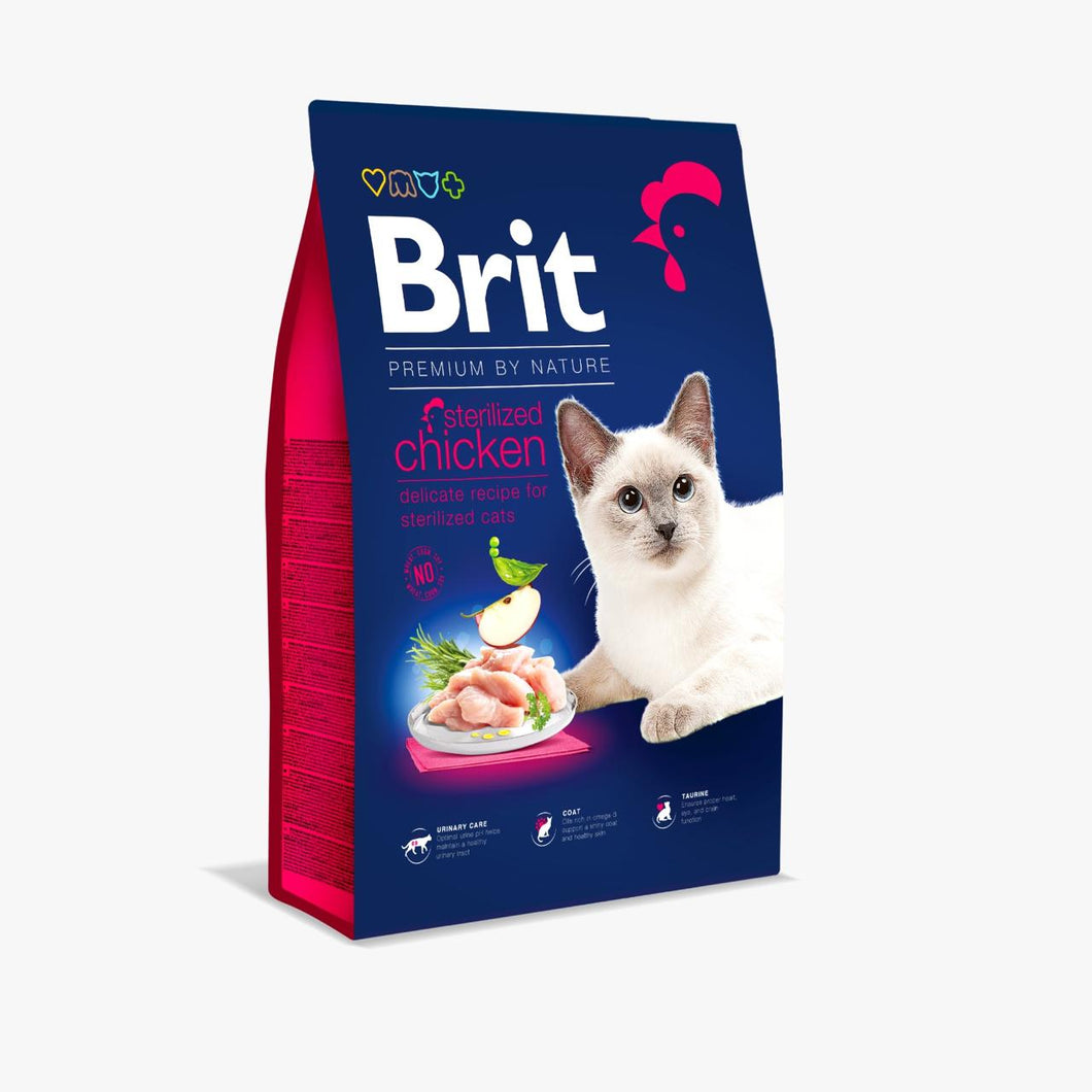 BRIT PREMIUM CAT STERILIZED CHICKEN 8KG