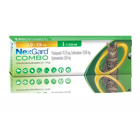 NEXGARD COMBO PARA GATOS ENTRE 2.5 - 7.5KG