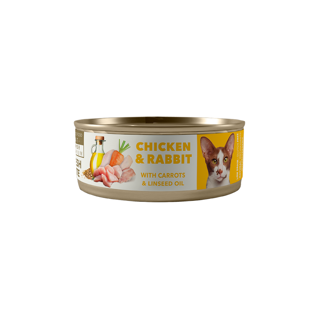 Amity Chicken and Rabbit Adult Cat Wet Food. Latas x 6 Unidades.