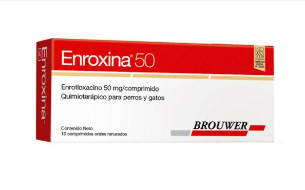 Enroxina 50 mg Comprimidos (VENTA BAJO RECETA MÉDICO VETERINARIA RETENIDA)